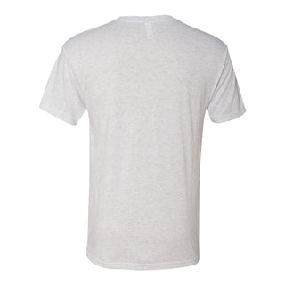 Basketball Distress University of Michigan Triblend Short Sleeve T Shirt - Heather White