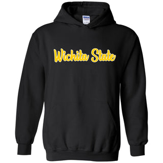 Wichita State University Shockers Basic Script Heavy Blend Hoodie - Black