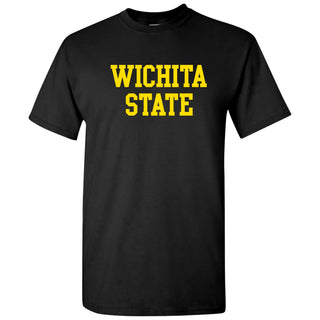 Wichita State University Shockers Basic Block Short Sleeve T-Shirt - Black