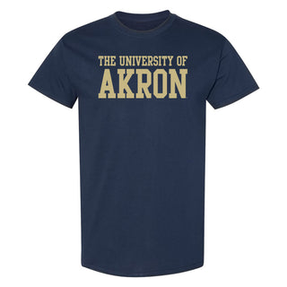 Akron Zips Basic Block T Shirt - Navy