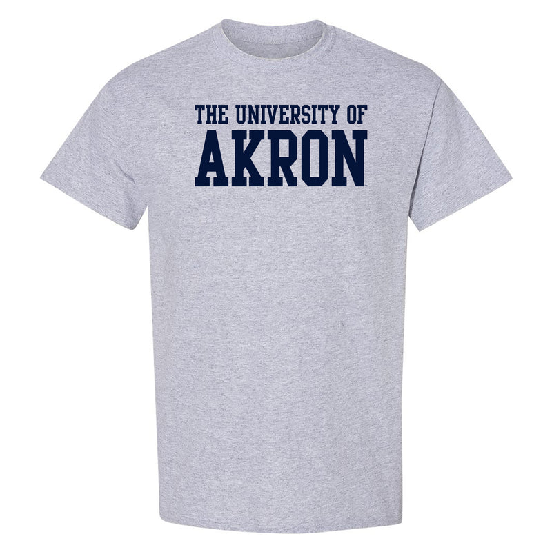 Akron Zips Basic Block T Shirt - Sport Grey