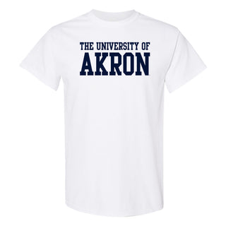 Akron Zips Basic Block T Shirt - White