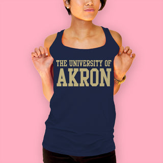 Akron Zips Basic Block Tank Top - Navy