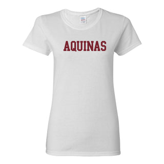 Aquinas Saints Basic Block Women's T Shirt - White