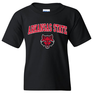 Arkansas State Arch Logo Youth T-Shirt - Black