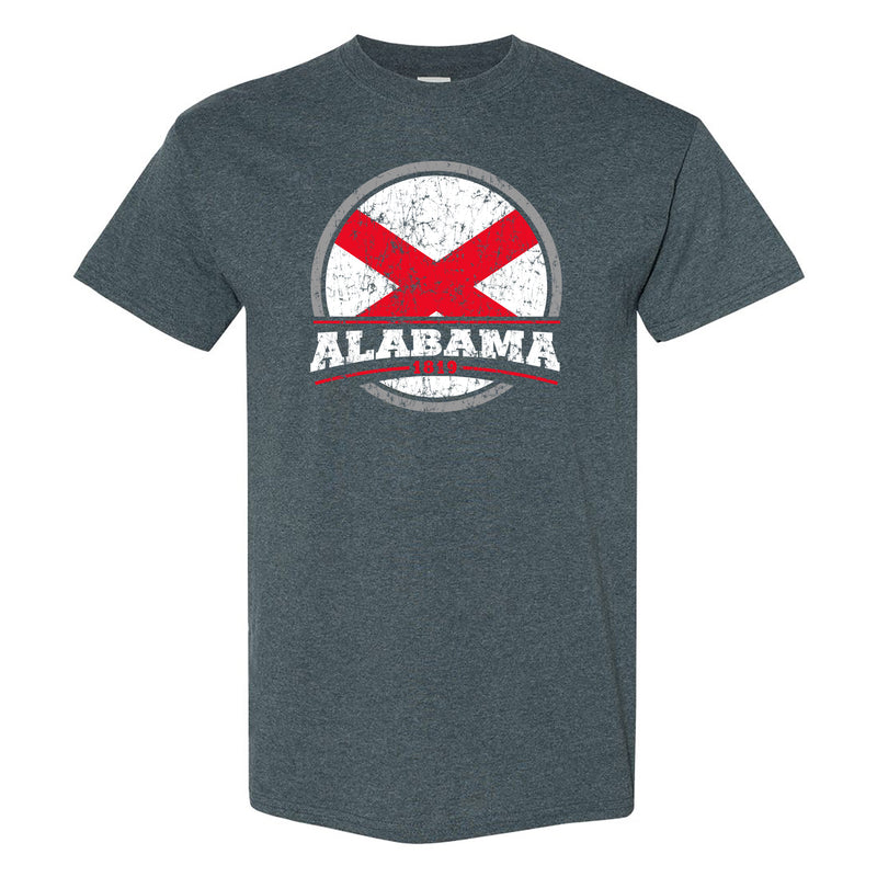 Alabama Distressed Circle T-Shirt - Dark Heather