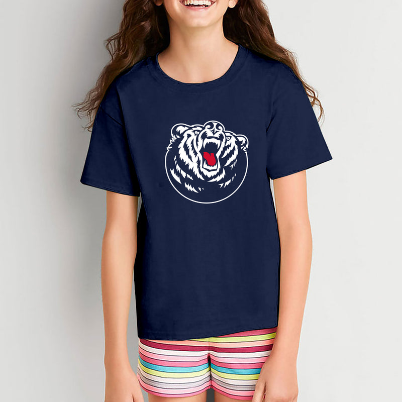 Belmont University Bruins Primary Logo Youth Basic Cotton Short Sleeve T Shirt - Navy