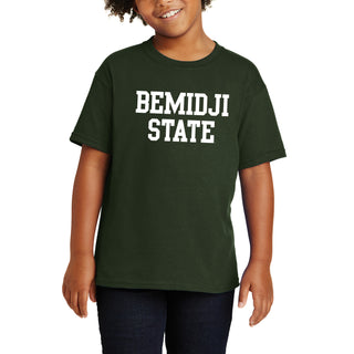 Bemidji State Beavers Basic Block Youth T Shirt - Forest