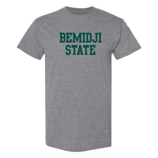 Bemidji State Beavers Basic Block T Shirt - Graphite Heather