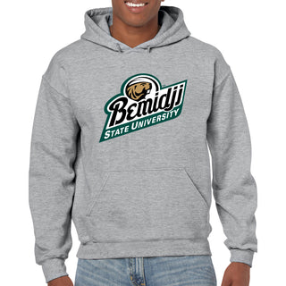 Bemidji State Beavers Primary Logo Hoodie - Sport Grey