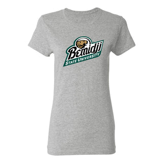 Bemidji State Beavers Primary Logo Women's T Shirt - Sport Grey