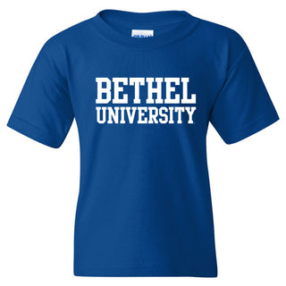 Bethel University Pilots Basic Block Youth Short Sleeve T Shirt - Royal