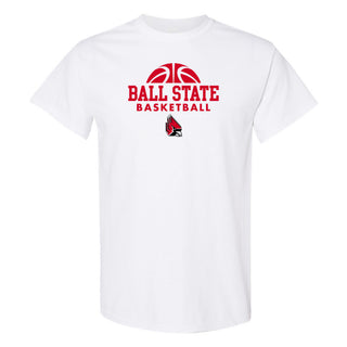 Ball State University Cardinals Basketball Hype Short Sleeve T Shirt - White