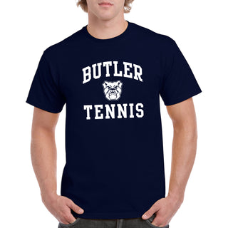 Butler University Bulldogs Arch Logo Tennis Short Sleeve T Shirt - Navy