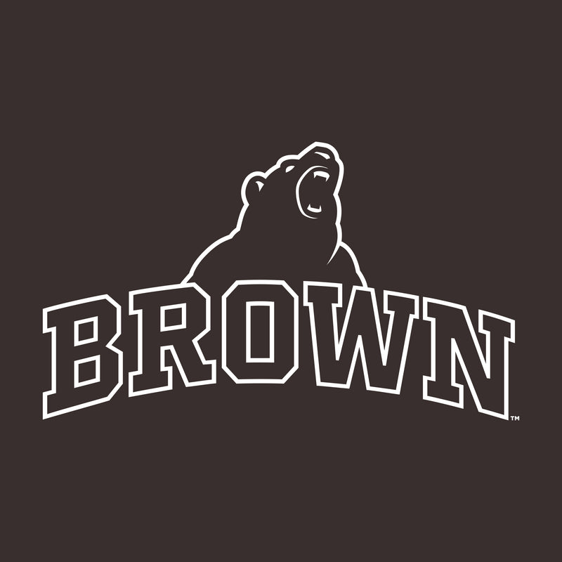 Brown University Bears Arch Logo Youth Short Sleeve T Shirt - Dark Chocolate