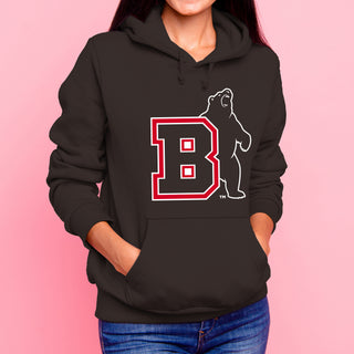 Brown University Bears Primary Logo Hoodie - Dark Chocolate