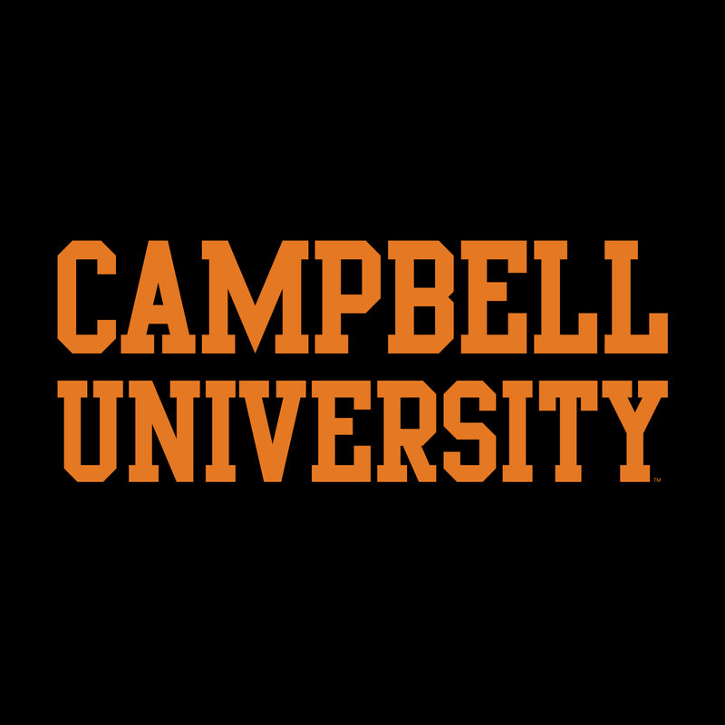 Campbell University Fighting Camels Basic Block Cotton Women's Short Sleeve T-Shirt - Black