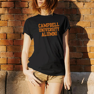 Campbell University Fighting Camels Basic Block Alumni Cotton Short Sleeve T-Shirt - Black