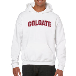 Colgate University Raiders Arch Logo Heavy Blend Hoodie - White