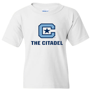 The Citadel Bulldogs Primary Logo Youth Short Sleeve T-Shirt - White