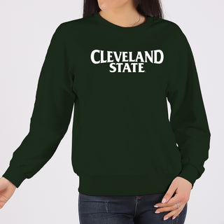 Cleveland State Vikings Basic Block Crewneck Sweatshirt - Forest