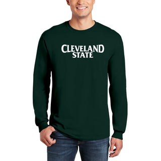 Cleveland State Vikings Basic Block Long Sleeve T Shirt - Forest