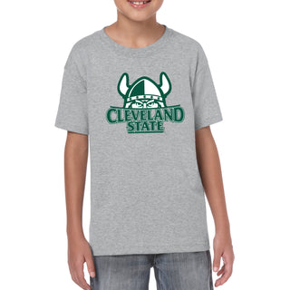 Cleveland State Vikings Primary Logo Youth T Shirt - Sport Grey