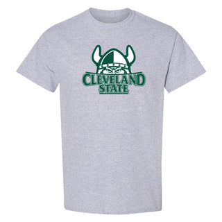 Cleveland State Vikings Primary Logo T Shirt - Sport Grey