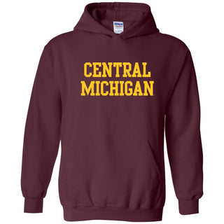 Central Michigan University Chippewas Basic Block Hoodie - Maroon