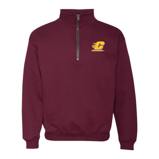 Central Michigan University Chippewas Action C Quarter-Zip Sweatshirt - Maroon