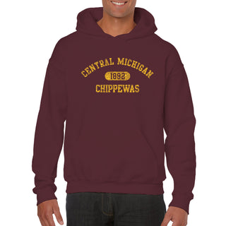 Central Michigan University Chippewas Athletic Arch Hoodie - Maroon