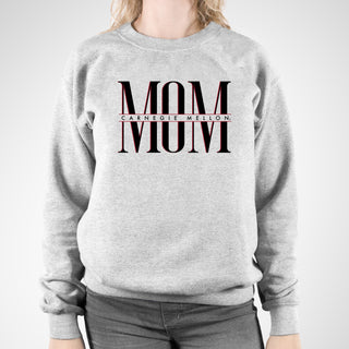 Carnegie Mellon Tartans Classic Mom Crewneck Sweatshirt - Sport Grey