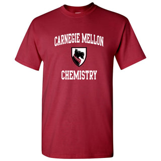 Carnegie Mellon University Tartans Arch Logo Chemistry Short Sleeve T Shirt - Cardinal