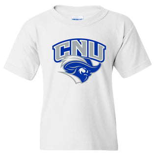 Christopher Newport University Captains Arch Logo Youth Short Sleeve T-Shirt - White