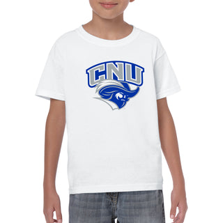 Christopher Newport University Captains Arch Logo Youth Short Sleeve T-Shirt - White