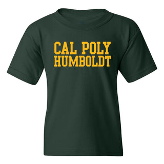 Cal Poly Humboldt Lumberjacks Basic Block Youth T Shirt - Forest