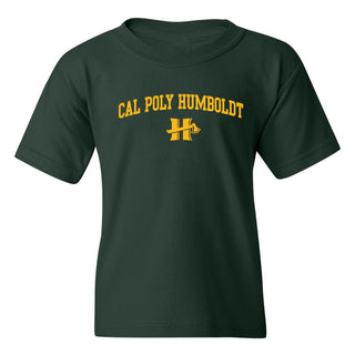 Cal Poly Humboldt Lumberjacks Arch Logo Youth T Shirt - Forest