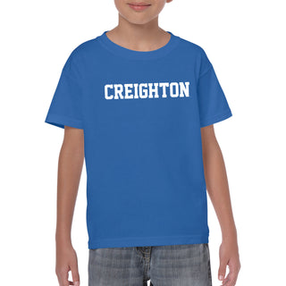 Creighton University Bluejays Basic Block Youth Short Sleeve T Shirt - Royal