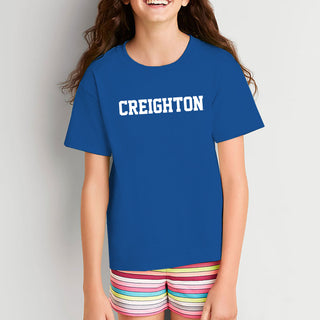 Creighton University Bluejays Basic Block Youth Short Sleeve T Shirt - Royal