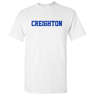 Creighton University Bluejays Basic Block Short Sleeve T Shirt - White