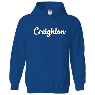 Creighton University Bluejays Basic Script Heavy Blend Hoodie - Royal