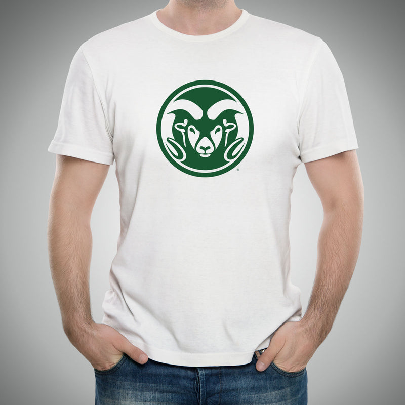 Colorado State University Rams Primary Logo Short Sleeve T Shirt - White