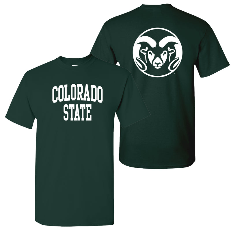 Colorado State Front Back Print T-Shirt - Forest