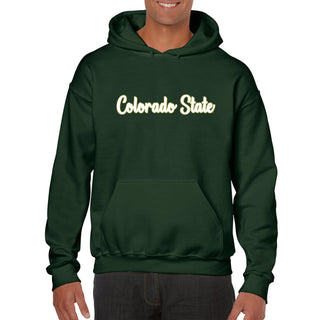 Colorado State Rams Basic Script Heavy Blend Hoodie - Forest
