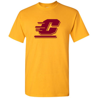 Central Michigan University Chippewas Action C Short Sleeve T Shirt - Gold