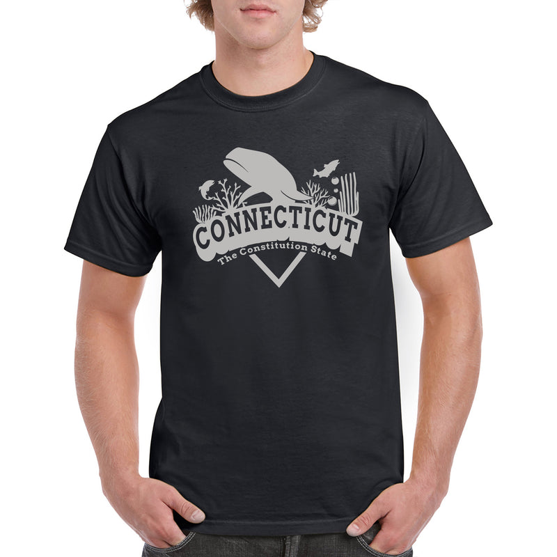 Connecticut Whale Arch T-Shirt - Black