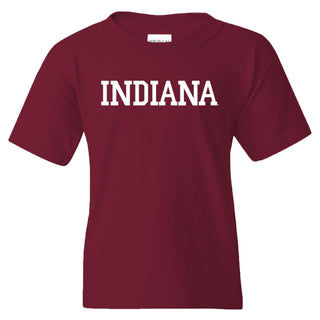 Indiana University Hoosiers Basic Block Youth Short Sleeve T-Shirt - Cardinal