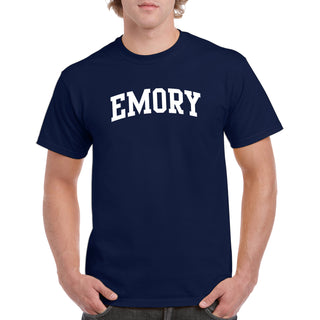 Emory University Eagles Arch Logo Short Sleeve T Shirt - Navy