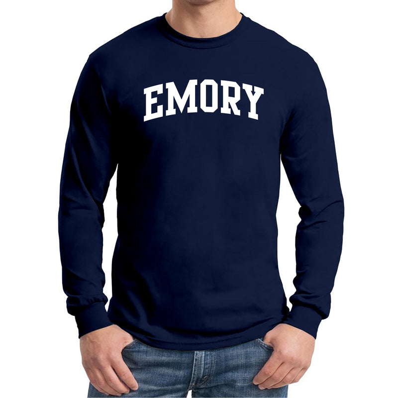 Emory University Eagles Arch Logo Long Sleeve T-Shirt - Navy