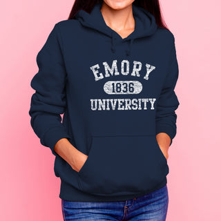 Emory University Eagles Athletic Arch Heavy Blend Hoodie - Navy